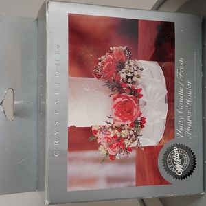 NIB,Wilton Crystalique Unity Candle/Fresh Flower Holder